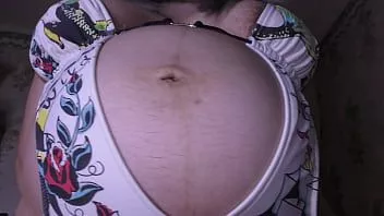 Play Thick wife with a huge pregnant belly ride in a cowgirl position her hubby until she cum a lot! - milky mari