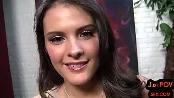 Play Pov teen pussyfucked while talks dirty before oiled handjob